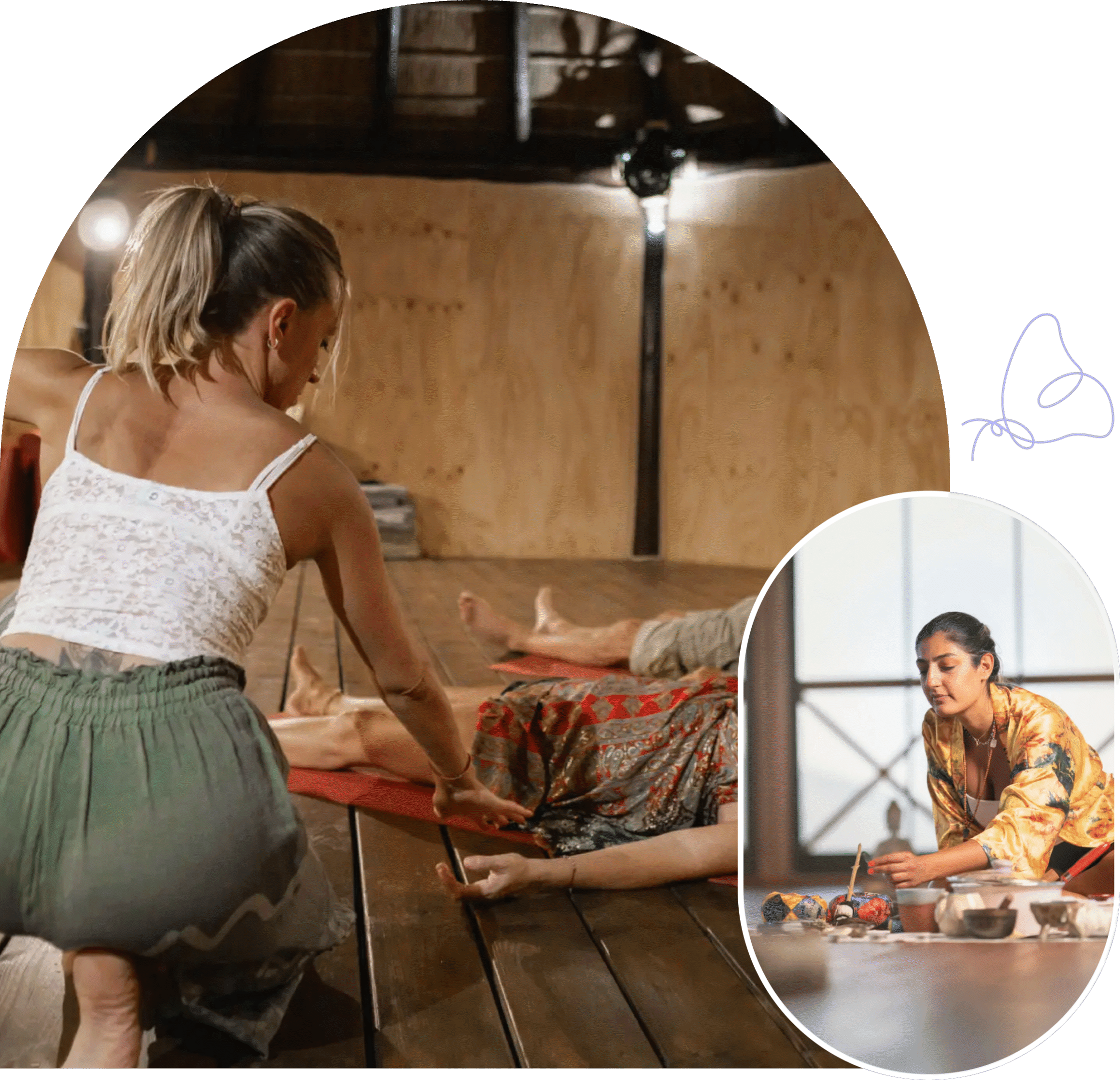 Two women cooking together in a cozy kitchen setting.